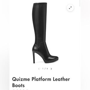 Brand New Nine West Quizme Platform Leather Boots Size 7